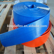 6 Zoll PVC legen flachen Schlauch / blauen PVC-Wasser-Entladungs-Schlauch- / PVC-Tropfbewässerungs-Schlauch